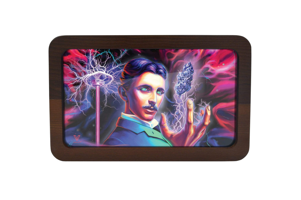 V Syndicate 3D High Def Wood Rollin' Tray - High Voltage
