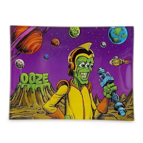 Ooze Shatter Proof Glass Rolling Tray Invasion