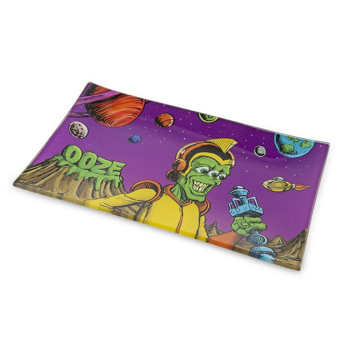 Ooze Shatter Proof Glass Rolling Tray Invasion