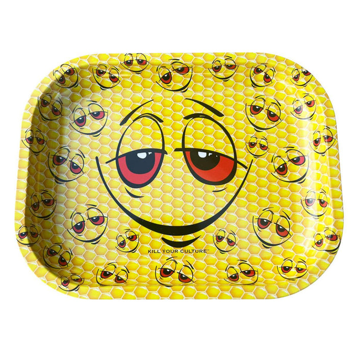Kill Your Culture 7x5.5 Rolling Tray - 420 Smiley