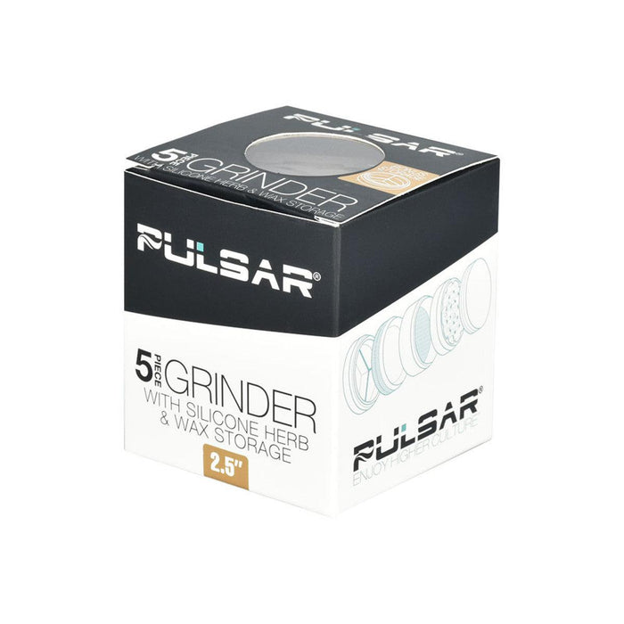 Pulsar 5 Piece Grinder With Silicone Wax Storage