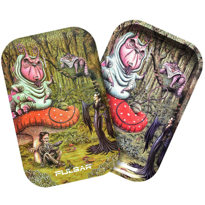 Pulsar Metal Rolling Tray With Lid 11x7 - Malice In Wonderland