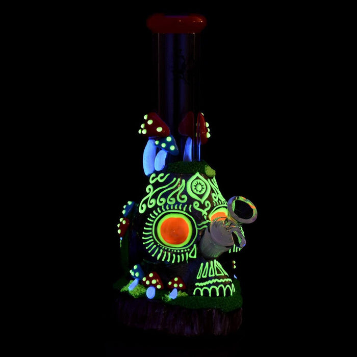 Pulsar Glow In The Dark Voodoo Skull Beaker Bong