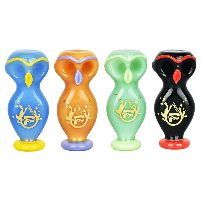 Pulsar Owl Double Bowl 4" Hand Pipe