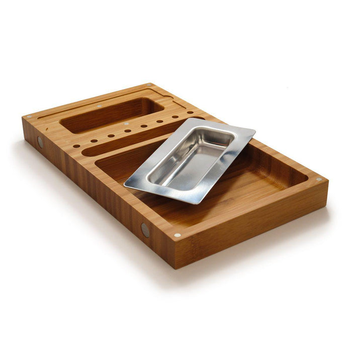 RAW Triple Flip Bamboo Magnetic Rolling Tray