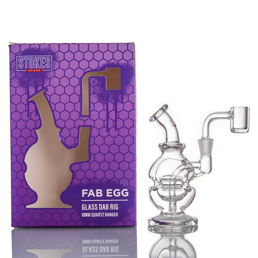 Stokes Glass 5" Fab Egg 10mm Dab Rig
