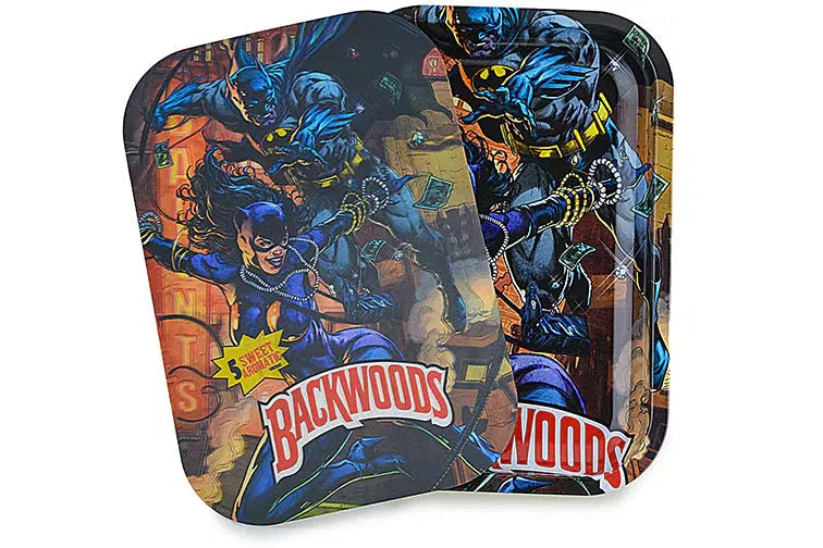 Backwoods Metal Rolling Tray With Lid - Bat Heroes