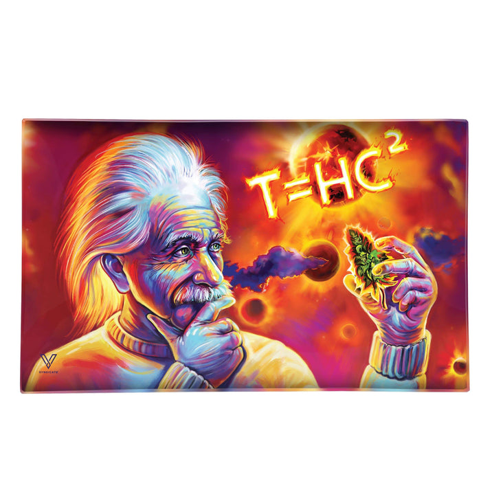V Syndicate Shatter Proof Glass Rolling Tray - T=HC2 Einstein Solar Diesel