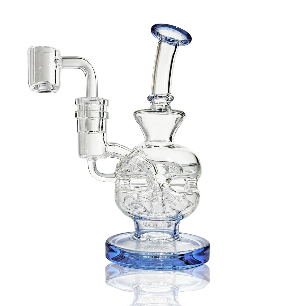 AFM Double Sphere Water Pipe  Double Perc Dry Herb Straight Tube