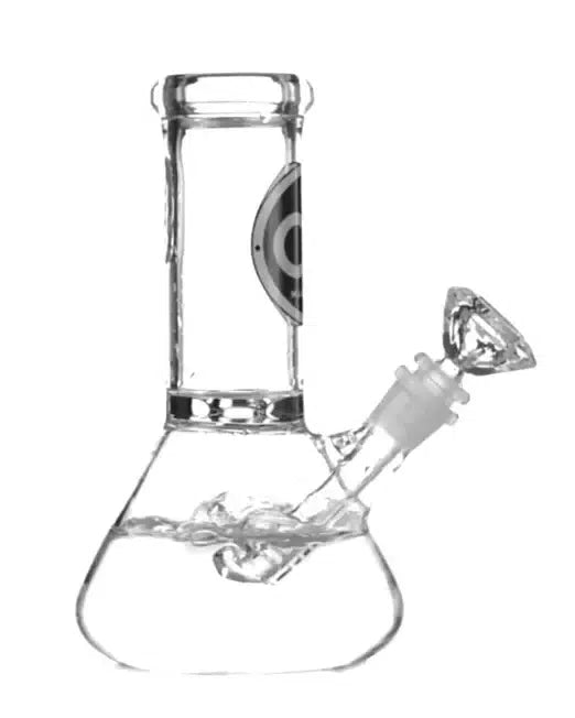 8" Compton Glass 7mm Mini Beaker Bong