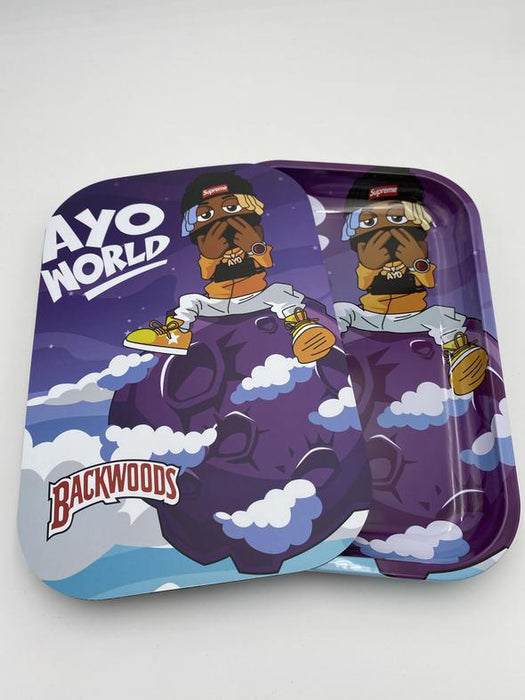 Metal Rolling Tray w/ Magnetic Lid - Ayo World