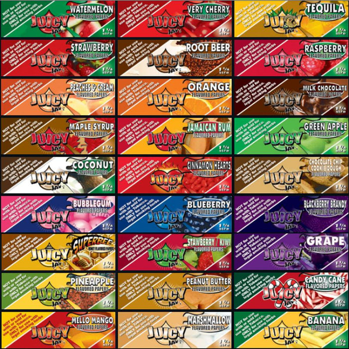 Juicy Jay's 1 1/4 Flavored Rolling Papers - 28 Flavors