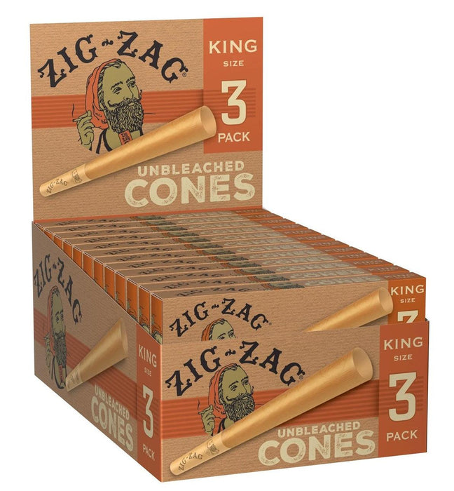 Zig Zag Unbleached Pre-Rolled Cones - King Size