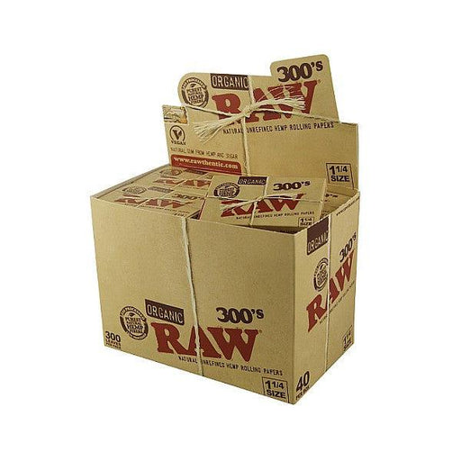 Full Box of RAW Organic Hemp 300 1 ¼ Rolling Papers