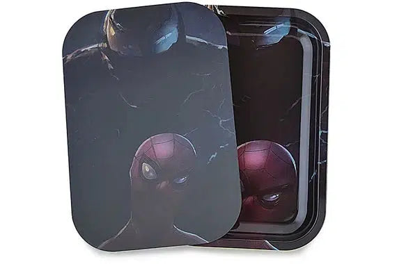 Backwoods Metal Rolling Tray With Lid - Spidey