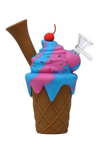 6.5" Silicone Ice Cream Water Pipe With Bowl